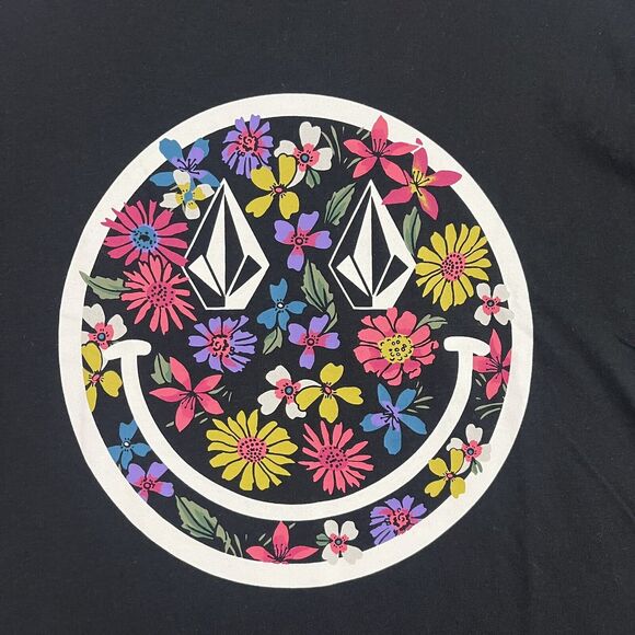 Volcom T Shirt Werkin Doubles LS Tee Kids XS 5/6 Black Logo Long Sleeve NWT - Picture 5 of 10